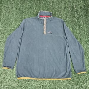 Patagonia Micro D Snap T Pullover Men’s Extra Large XL Fleece Blue Animals